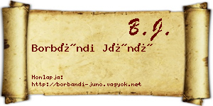 Borbándi Júnó névjegykártya